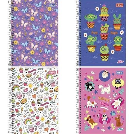 CADERNO ESPIRAL 1/4 D FEM 200FLS